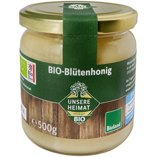 Unsere Heimat Bioland Blütenhonig 500G 3 Unsere Heimat Bioland Blütenhonig 500G