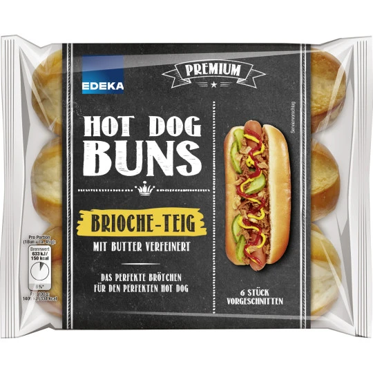 Brioche Hot Dog Buns 6ST 270g 3 Brioche Hot Dog Buns 6ST 270g