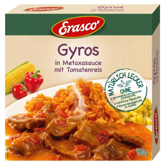 Gyros Im Metaxa-Sauce Mit Tomatenreis 460G 3 Gyros Im Metaxa-Sauce Mit Tomatenreis 460G