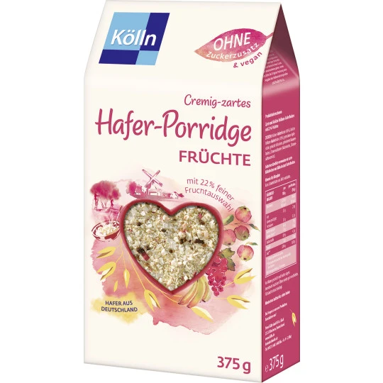 Cremig-zartes Hafer-Porridge Früchte 375G 3 Cremig-zartes Hafer-Porridge Früchte 375G