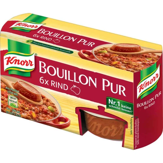 Knorr Bouillon Pur Rind 6ST 168G 3 Knorr Bouillon Pur Rind 6ST 168G