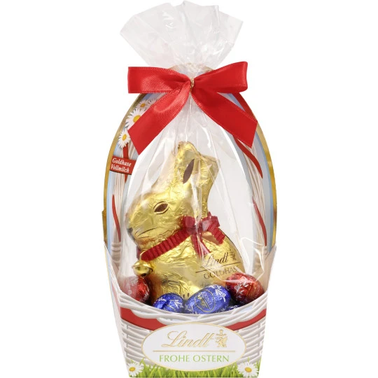 Lindt Goldhase Korb 150G 3 Lindt Goldhase Korb 150G
